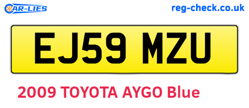 EJ59MZU are the vehicle registration plates.