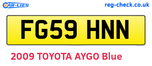 FG59HNN are the vehicle registration plates.