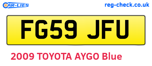 FG59JFU are the vehicle registration plates.
