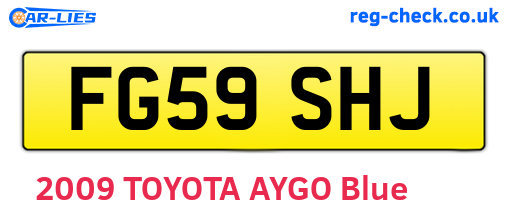 FG59SHJ are the vehicle registration plates.