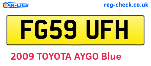 FG59UFH are the vehicle registration plates.