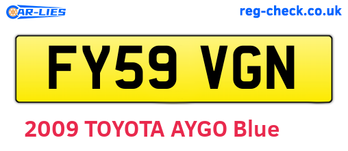 FY59VGN are the vehicle registration plates.