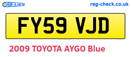 FY59VJD are the vehicle registration plates.