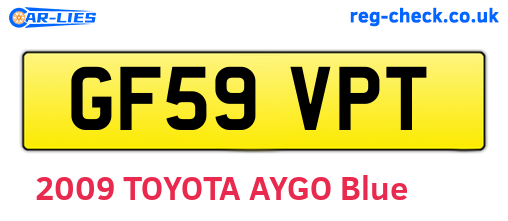 GF59VPT are the vehicle registration plates.