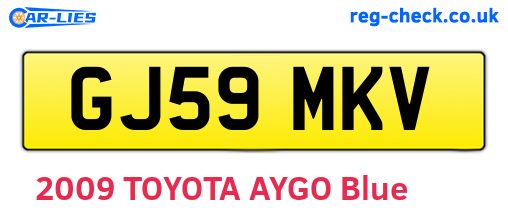 GJ59MKV are the vehicle registration plates.