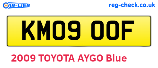 KM09OOF are the vehicle registration plates.