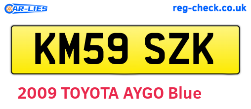 KM59SZK are the vehicle registration plates.