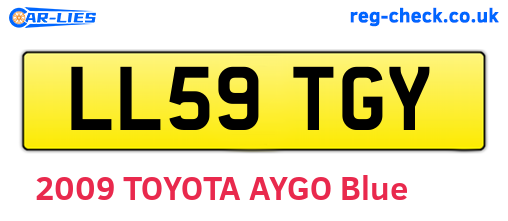 LL59TGY are the vehicle registration plates.