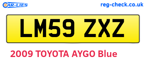 LM59ZXZ are the vehicle registration plates.