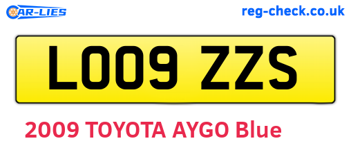 LO09ZZS are the vehicle registration plates.