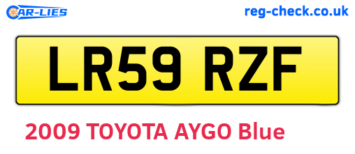 LR59RZF are the vehicle registration plates.