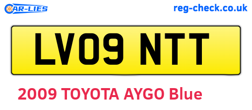 LV09NTT are the vehicle registration plates.