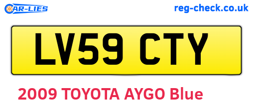 LV59CTY are the vehicle registration plates.