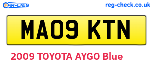 MA09KTN are the vehicle registration plates.