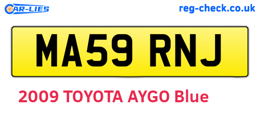 MA59RNJ are the vehicle registration plates.