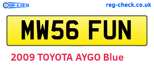 MW56FUN are the vehicle registration plates.