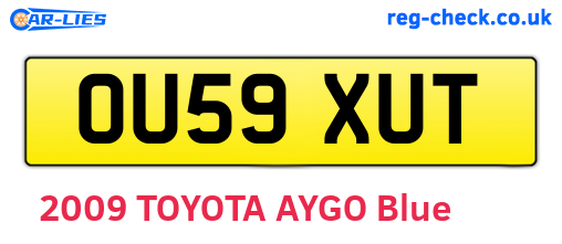 OU59XUT are the vehicle registration plates.