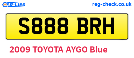 S888BRH are the vehicle registration plates.