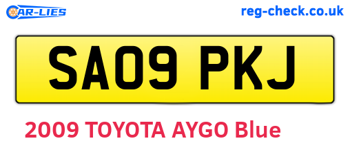 SA09PKJ are the vehicle registration plates.