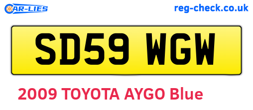 SD59WGW are the vehicle registration plates.