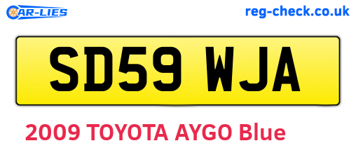 SD59WJA are the vehicle registration plates.