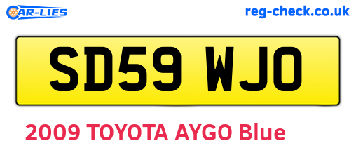 SD59WJO are the vehicle registration plates.