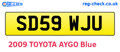 SD59WJU are the vehicle registration plates.