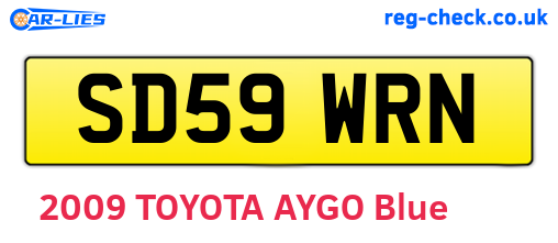 SD59WRN are the vehicle registration plates.