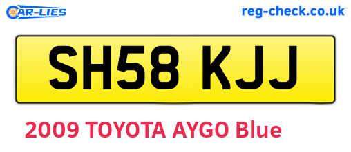 SH58KJJ are the vehicle registration plates.