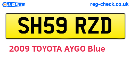SH59RZD are the vehicle registration plates.