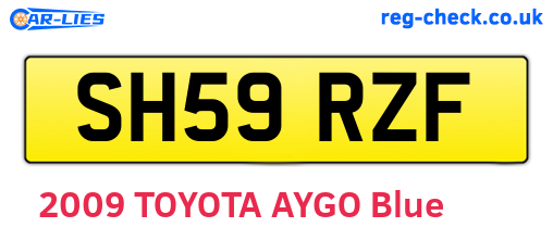 SH59RZF are the vehicle registration plates.