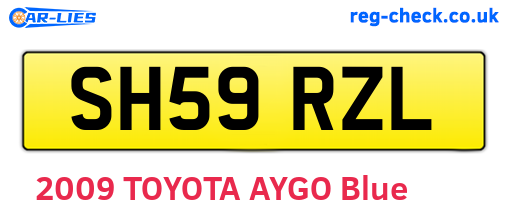 SH59RZL are the vehicle registration plates.
