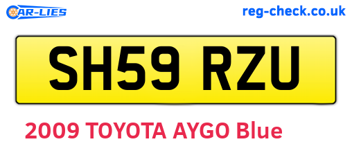 SH59RZU are the vehicle registration plates.