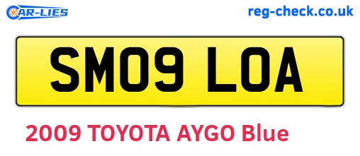 SM09LOA are the vehicle registration plates.
