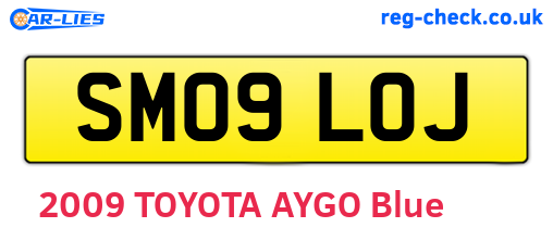 SM09LOJ are the vehicle registration plates.