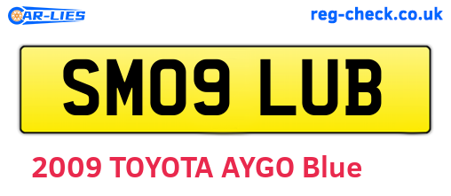 SM09LUB are the vehicle registration plates.