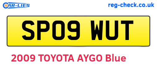 SP09WUT are the vehicle registration plates.