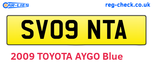 SV09NTA are the vehicle registration plates.