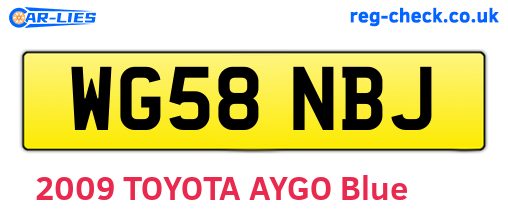 WG58NBJ are the vehicle registration plates.