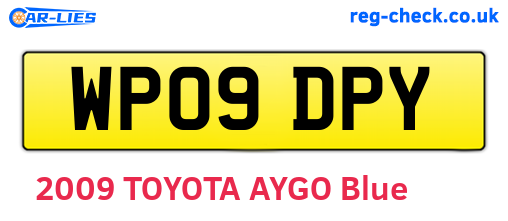 WP09DPY are the vehicle registration plates.
