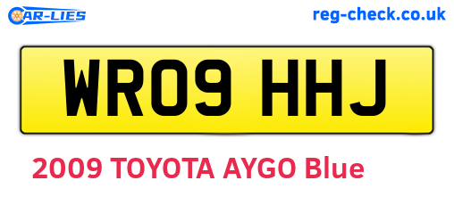 WR09HHJ are the vehicle registration plates.