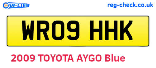 WR09HHK are the vehicle registration plates.