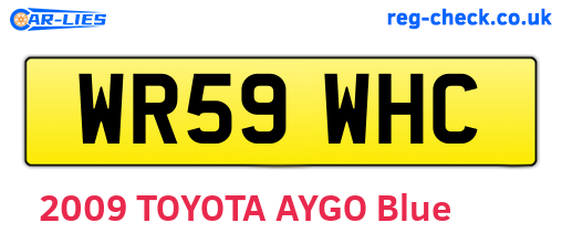 WR59WHC are the vehicle registration plates.