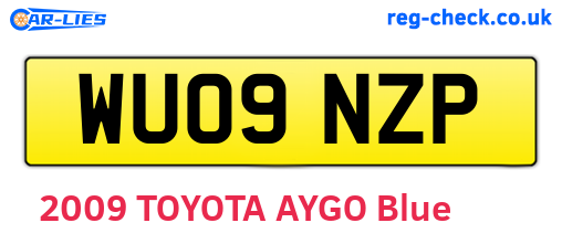 WU09NZP are the vehicle registration plates.