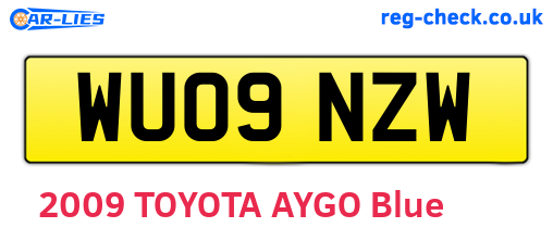WU09NZW are the vehicle registration plates.