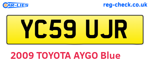 YC59UJR are the vehicle registration plates.