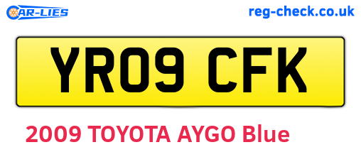 YR09CFK are the vehicle registration plates.