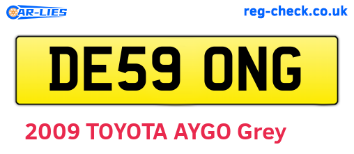 DE59ONG are the vehicle registration plates.