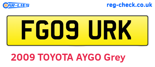 FG09URK are the vehicle registration plates.