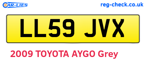 LL59JVX are the vehicle registration plates.
